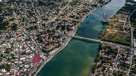 Una ciudad entre el río y el golfo de México